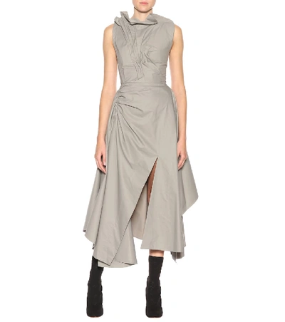 Shop Maticevski Animalia Cotton-blend Sleeveless Dress In Grey