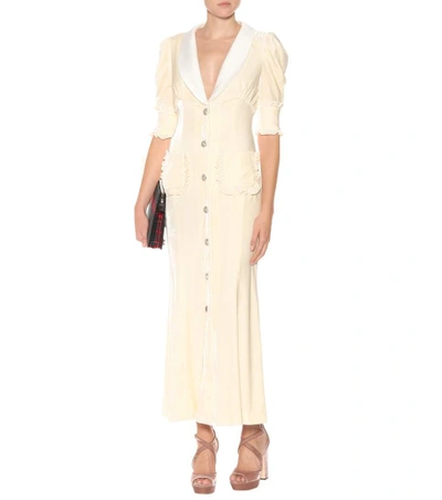 Shop Alessandra Rich Embellished Velvet Dress