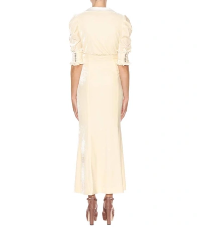 Shop Alessandra Rich Embellished Velvet Dress