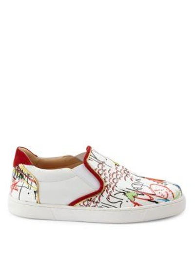 Shop Christian Louboutin Masteralta Patent Leather Skate Sneakers In White