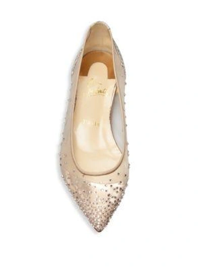 Shop Christian Louboutin Follies Ballet Flats In Version Silk