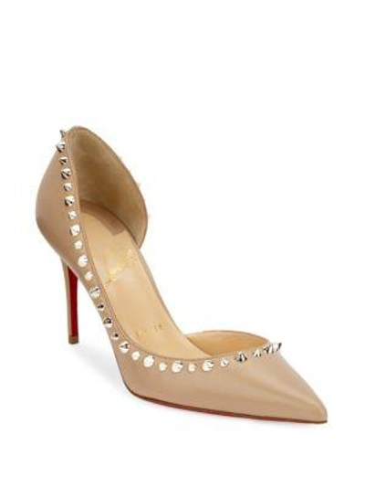 Shop Christian Louboutin Irishell 85 Nappa Leather D'orsay Pumps In Nude