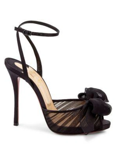 Shop Christian Louboutin Artydiva 120 Peep Toe Sandals In Black