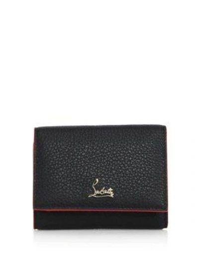 Shop Christian Louboutin Boudoir Mini Tri-fold Wallet In Black