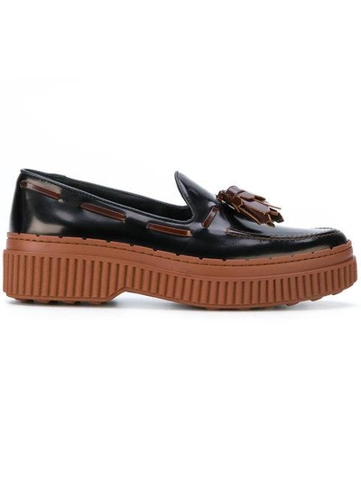 Shop Tod's Tasselled Flatform Loafers