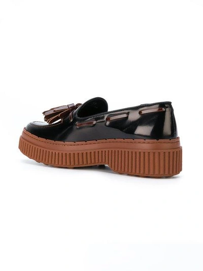 Shop Tod's Tasselled Flatform Loafers