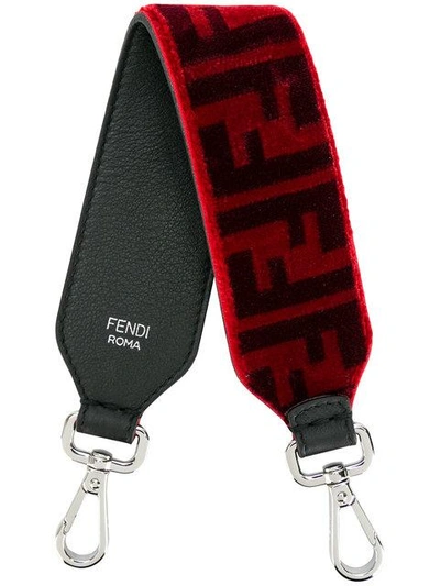 Shop Fendi Mini Logo Strap You Shoulder Strap In Red