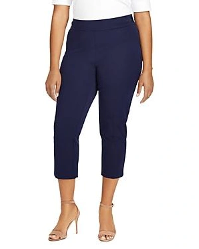Shop Ralph Lauren Lauren  Plus Skinny Crop Pants In Navy