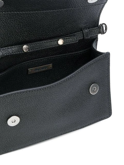 Shop Miu Miu Embellished Buckle Mini Bag In Black