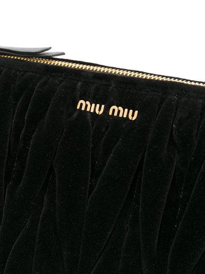 Shop Miu Miu Matelassé Clutch - Black