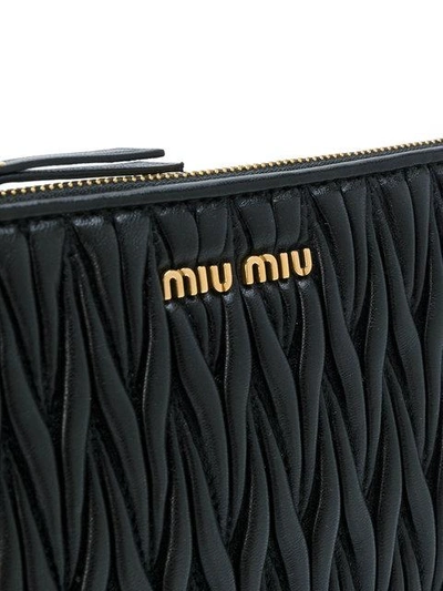 Shop Miu Miu Matelasse Beauty Case In Black