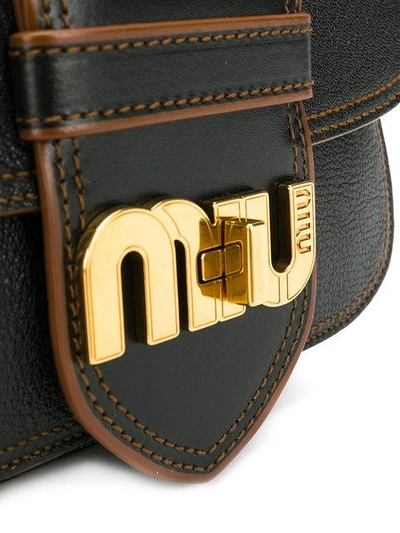 Shop Miu Miu Miu Logo Shoulder Bag