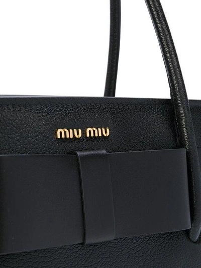 Shop Miu Miu Logo Plaque Tote Bag
