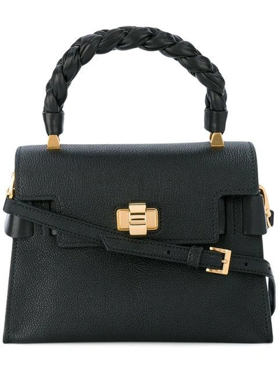 Shop Miu Miu Braided Handle Tote - Black