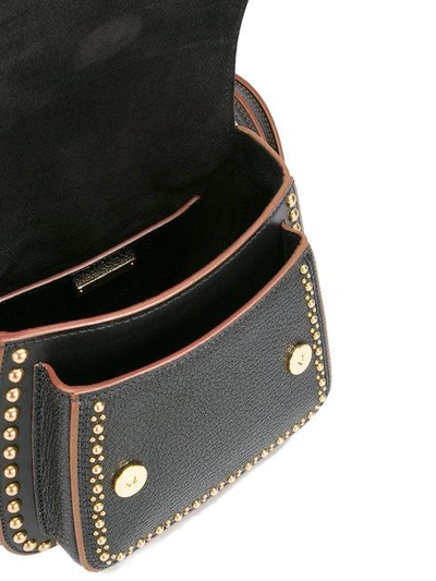 Shop Miu Miu Embellished Shoulder Bag In Black