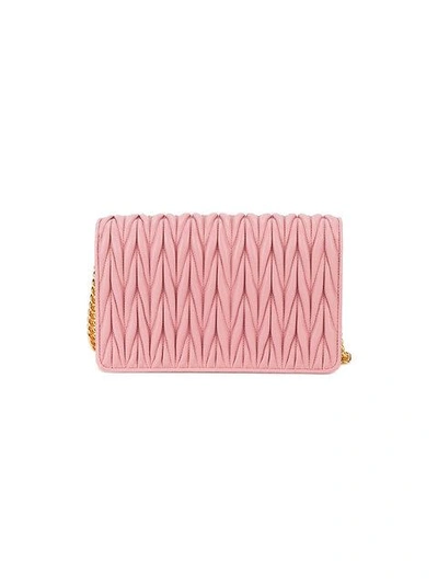 Shop Miu Miu Mini Delice Crossbody Bag In Pink