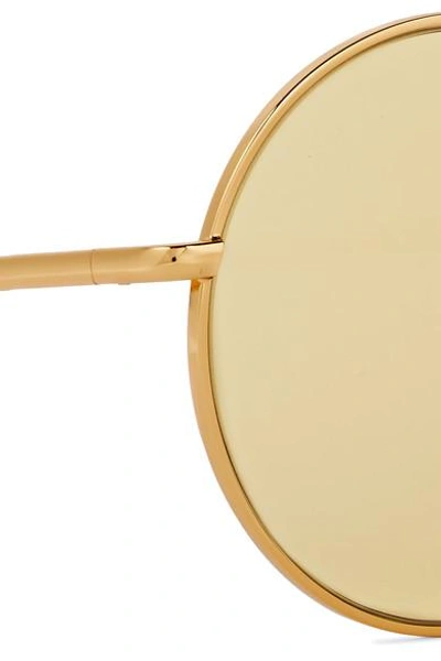 Shop Sunday Somewhere Goldie Round-frame Gold-tone Sunglasses