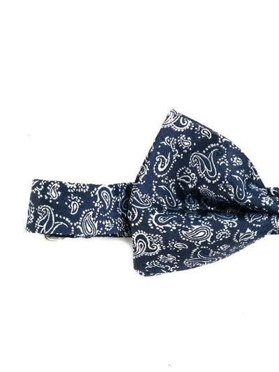 Shop Etro Paisley-print Bow Tie - Blue