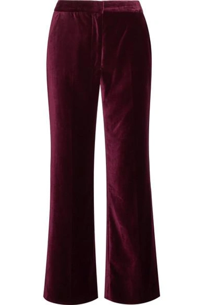 Shop Stella Mccartney Velvet Flared Pants