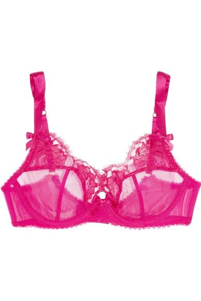 Agent Provocateur Piper Leavers Lace-trimmed Tulle Underwired Bra ...