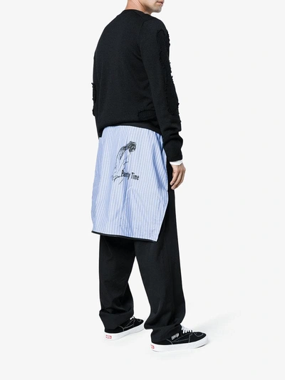 Shop Yohji Yamamoto Gabardine Loose Trousers In Black