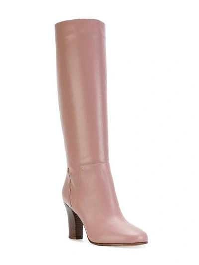 Shop Valentino Lovestud Boots In Pink