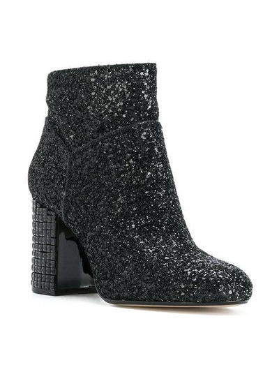 Shop Michael Michael Kors Arabella Glitter Ankle Boots In Black