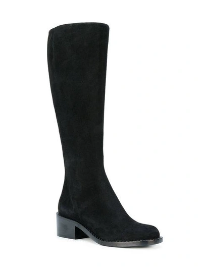 Shop Giorgio Armani Knee Length Boots In Black