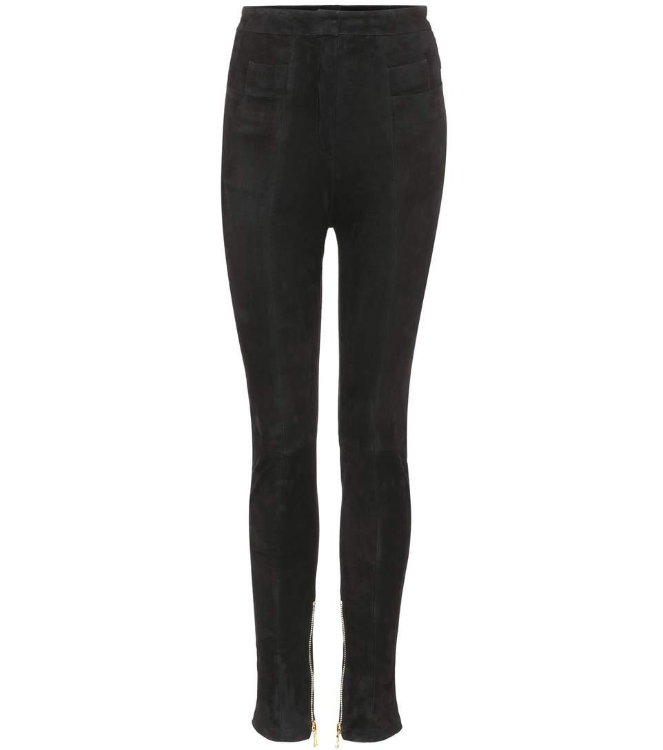 suede skinny trousers