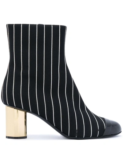 Shop Marco De Vincenzo Striped Ankle Boots