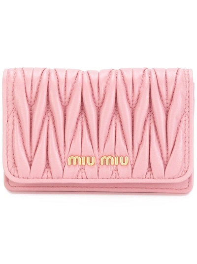Shop Miu Miu Matelassé Card Holder
