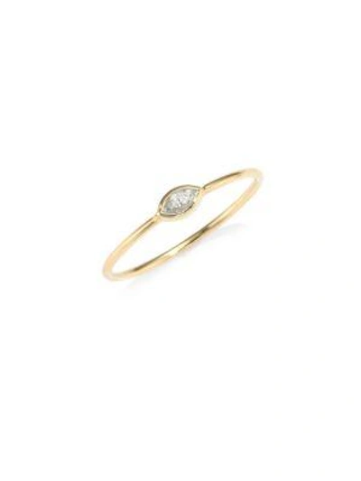 Shop Zoë Chicco Marquise Diamond & 14k Yellow Gold Ring