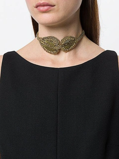 Shop Radà Embellished Choker Necklace - Metallic
