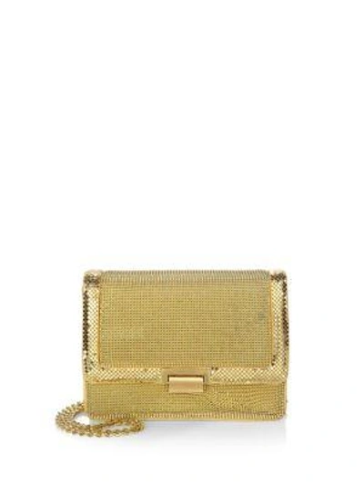 Shop Whiting & Davis Women's Milano Pyramid Metal Mesh Clutch In Gold