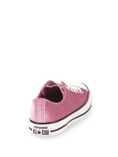 Shop Converse Velvet Low-top Trainers In Pink