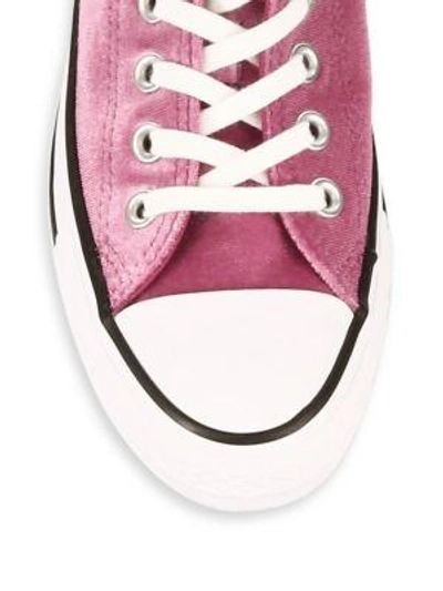 Shop Converse Velvet Low-top Sneakers In Pink