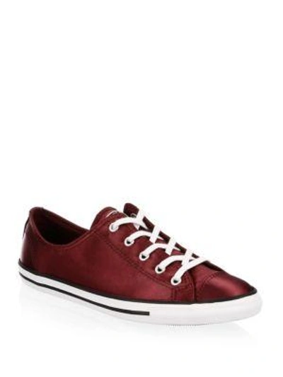 Converse Women's Chuck Taylor Dainty Satin Casual Sneakers From Finish Line  In Dark Sangria Satin | ModeSens