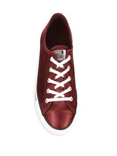 Converse Women's Chuck Taylor Dainty Satin Casual Sneakers From Finish Line  In Dark Sangria Satin | ModeSens