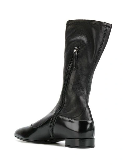 Shop Giorgio Armani Side Zip Boots In Black