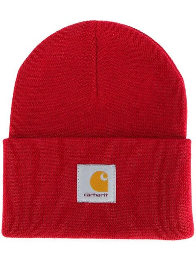 Shop Carhartt Logo Patch Beanie  In Lr00