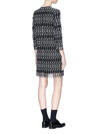 Shop Thom Browne Penguin Guipure Lace Mini Dress