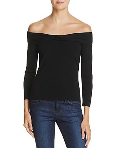 Shop Milly Off-the-shoulder Top In Black