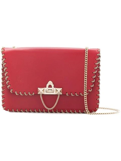 Shop Valentino Garavani Demi Lune Shoulder Bag - Red