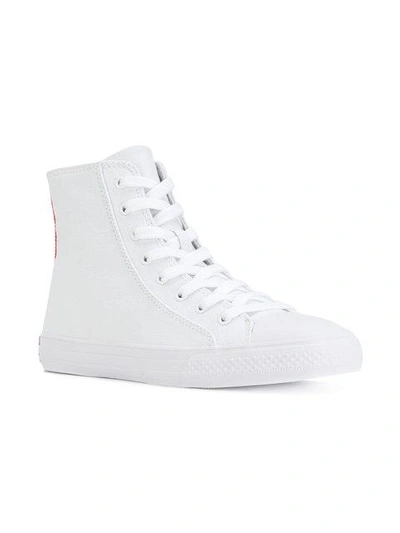 Shop Calvin Klein 205w39nyc Hi Top Sneakers In White