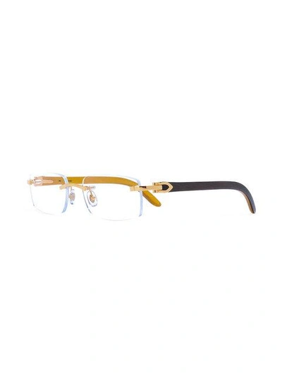 Shop Cartier C Décor Glasses - Brown