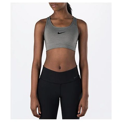 Shop Nike Women's Pro Classic Swoosh Sports Bra, Grey