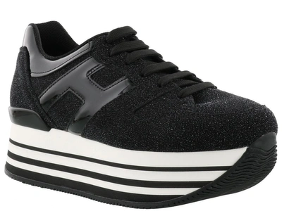 Shop Hogan H283 Sneaker In Black - White