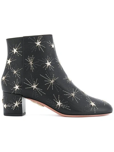 Shop Aquazzura Cosmic Star Boots In Black