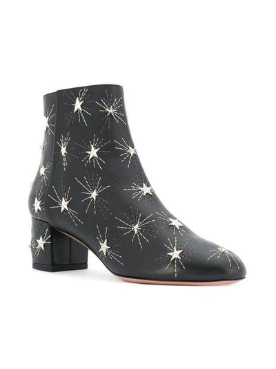Shop Aquazzura Cosmic Star Boots In Black