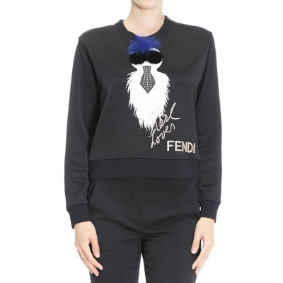 Shop Fendi Sweatshirt Sweater Woman  In Black